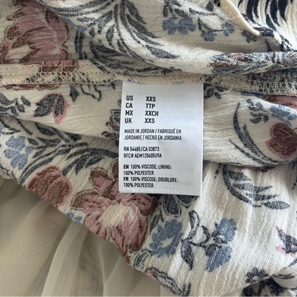 American Eagle Outfitters Floral Print Maxi Dress with Tassles and Keyhole Front - Picture 8 of 9